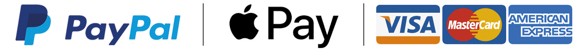 Secure Payment via PayPal, Apple Pay, or Credit Card